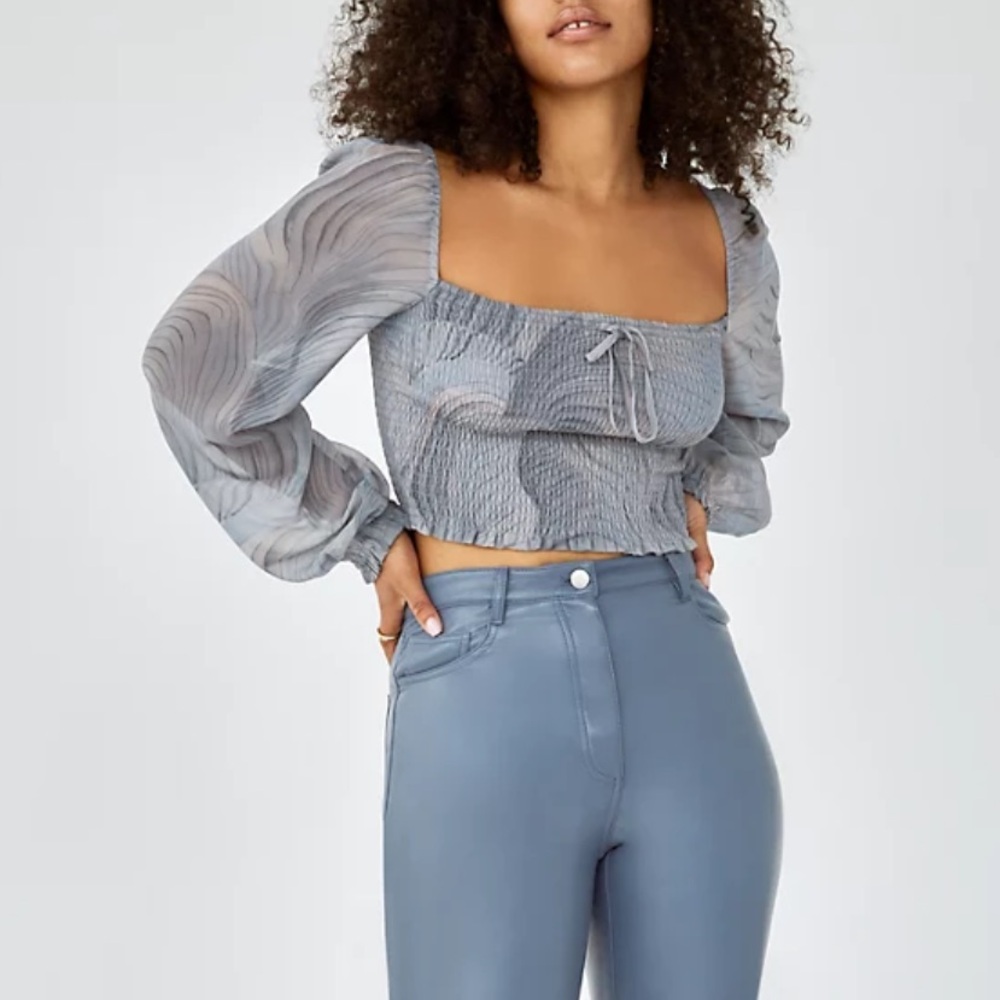 Wilfred Saga Smocked chiffon blouse